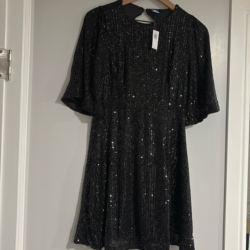 Old navy size small black sparkle dress